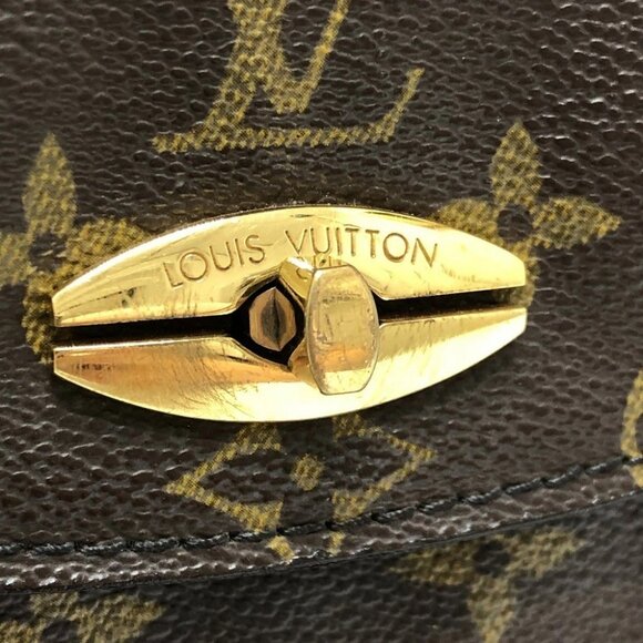 LOUIS VUITTON M51379 Malselv Bag Top Handle Monogram Hand Bag Canvas Brown - Picture 11 of 16